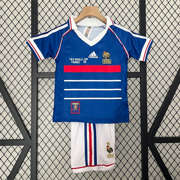 Camiseta Francia Replica Primera Ropa Retro Niño 1998